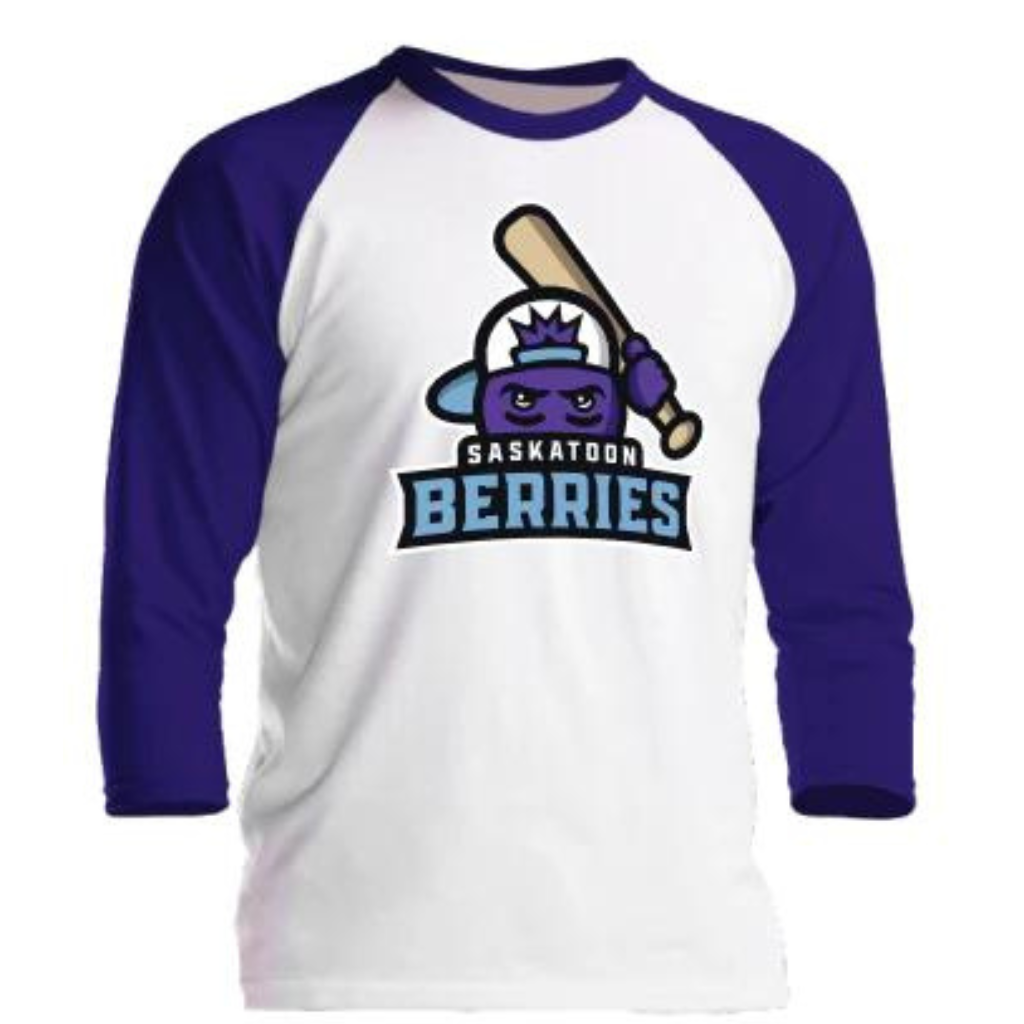 Youth Purple Sleeve Baseball Tee